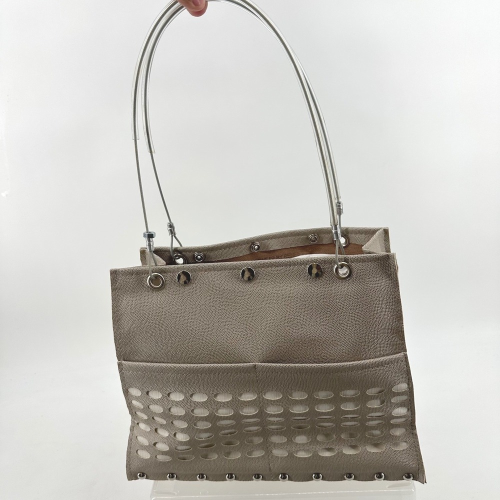 Hardware by Renee Shoulder Bag Women Taupe Avant Garde Industrial Edgy Handbag - Picture 3 of 15